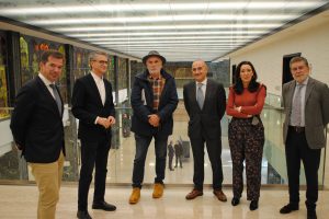 Firma del convenio de colaboración entre las fundaciones Cajacírculo e Ibercaja y fundación Atapuerca