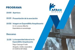 La Asociación de Familiares y Afectados de Espondilitis Anquilosante de Burgos AFAEA celebra su V Jornada de Información en Espondilitis Anquilosante