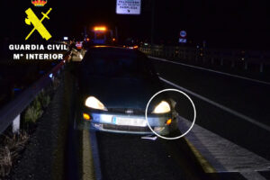 La Guardia Civil investiga a un conductor por conducción temeraria y abandono del lugar del accidente