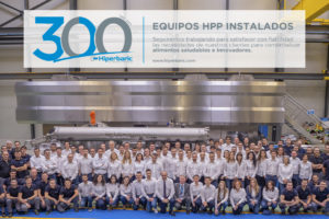 Hiperbaric reafirma su liderazgo mundial como proveedor de equipos HPP con la instalación de su máquina nº 300