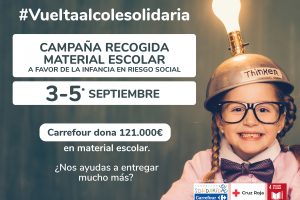 Fundación Solidaridad Carrefour y Cruz Roja promueven la Vuelta al Cole Solidaria a favor de la infancia en  vulnerabilidad social de Burgos