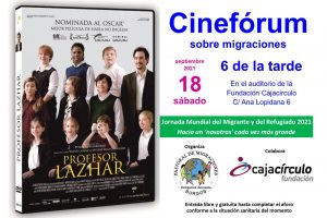 Este sábado 18 Cinefórum sobre Migraciones en el auditorio de Fundación Cajacírculo