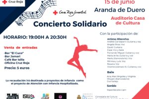 Artistas arandinos participan el 15 de junio en un Concierto Solidario a beneficio de Cruz Roja