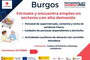 Cruz Roja lanza nuevas formaciones este trimestre en Burgos para mejorar la empleabilidad y el acceso al mercado de trabajo